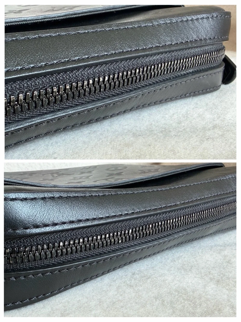 LOUIS VUITTON Monogram Shadow Leather Duo Messenger Bag -Noir